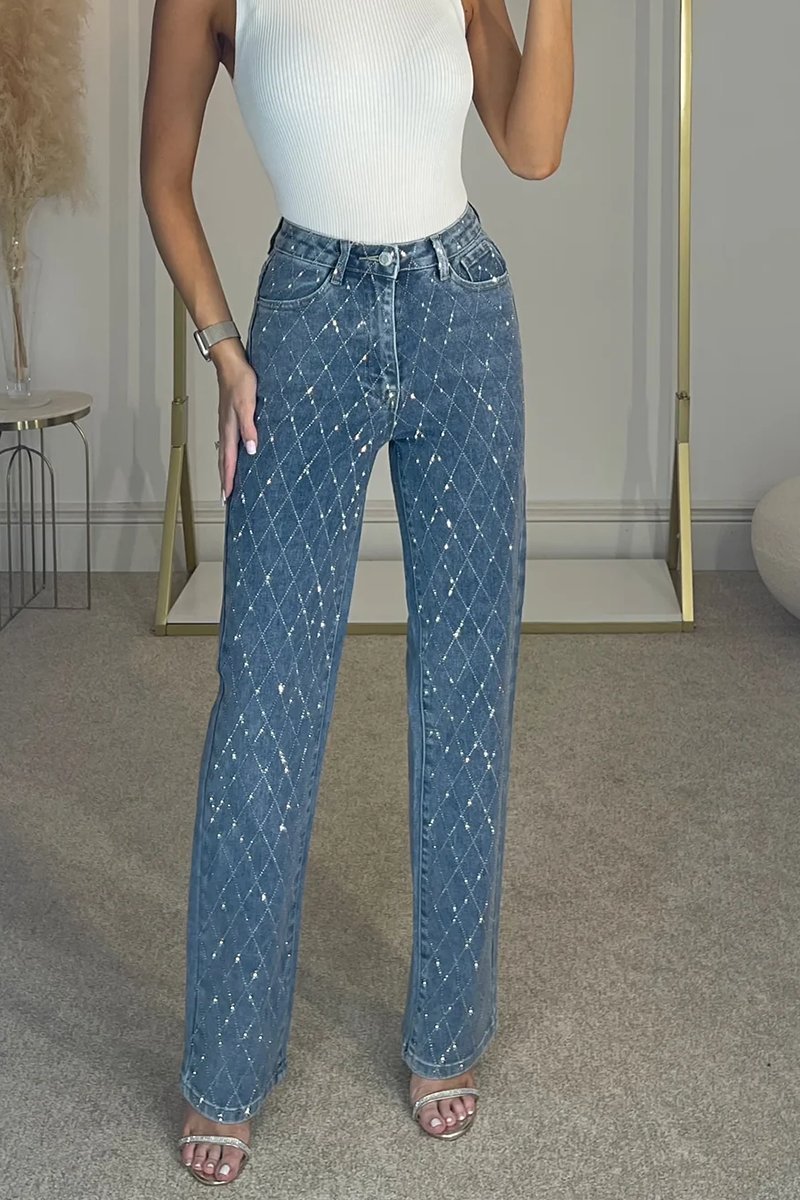 Eloise™ | Diamond Denim Jeans