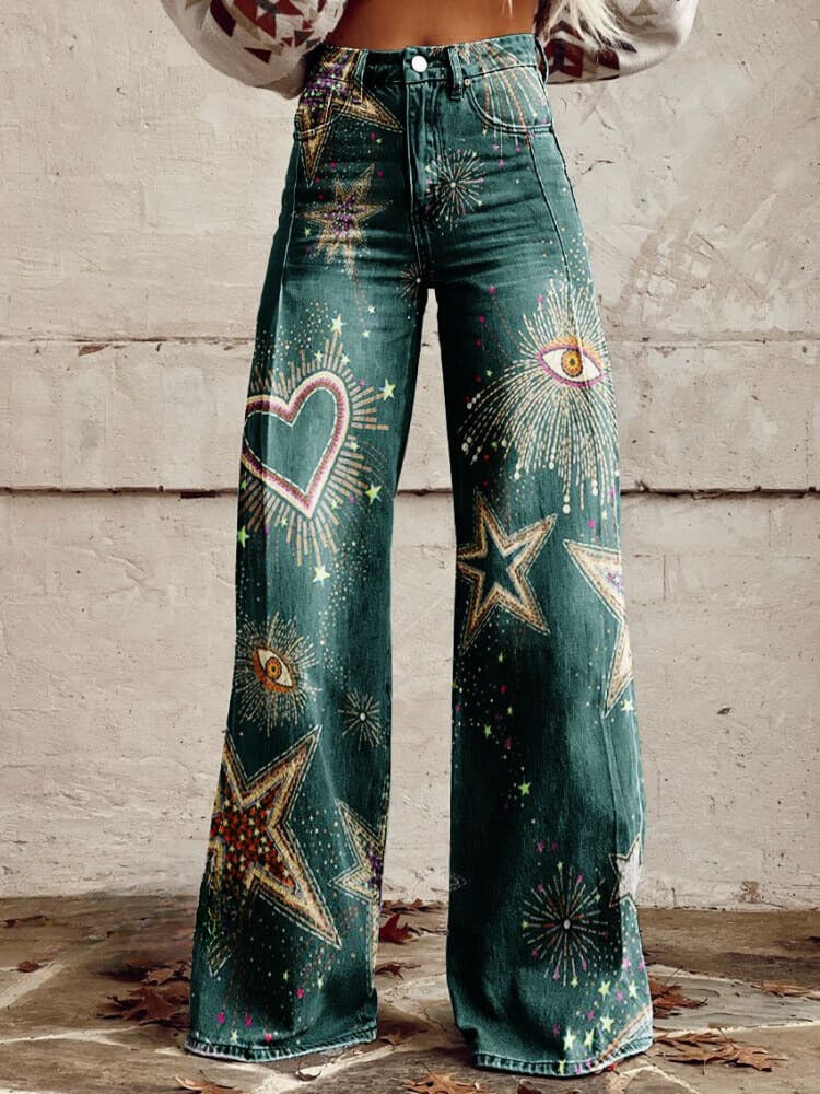 Cathleen™ | Heart Star Baggy Pants