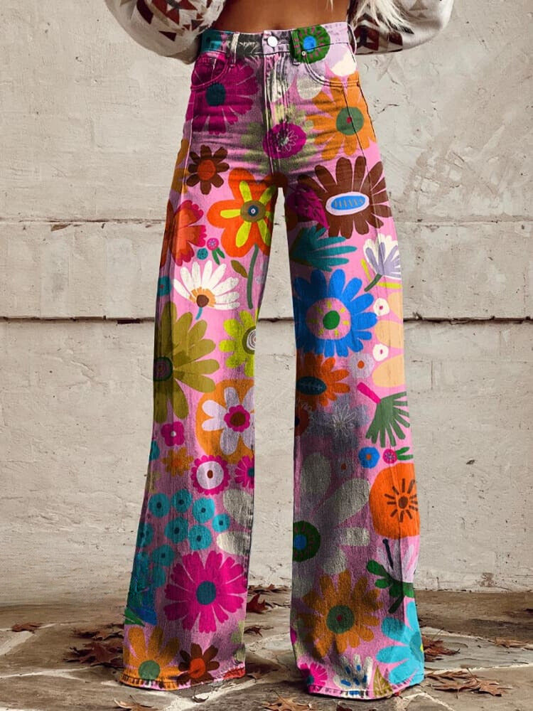 Clara™ | Boho Wide-Leg Trousers