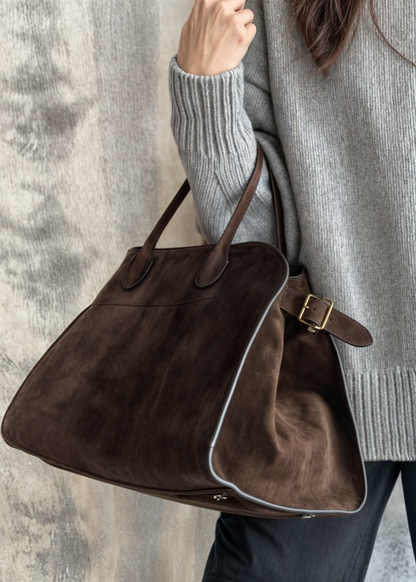 Ember Suede Shoulder Tote