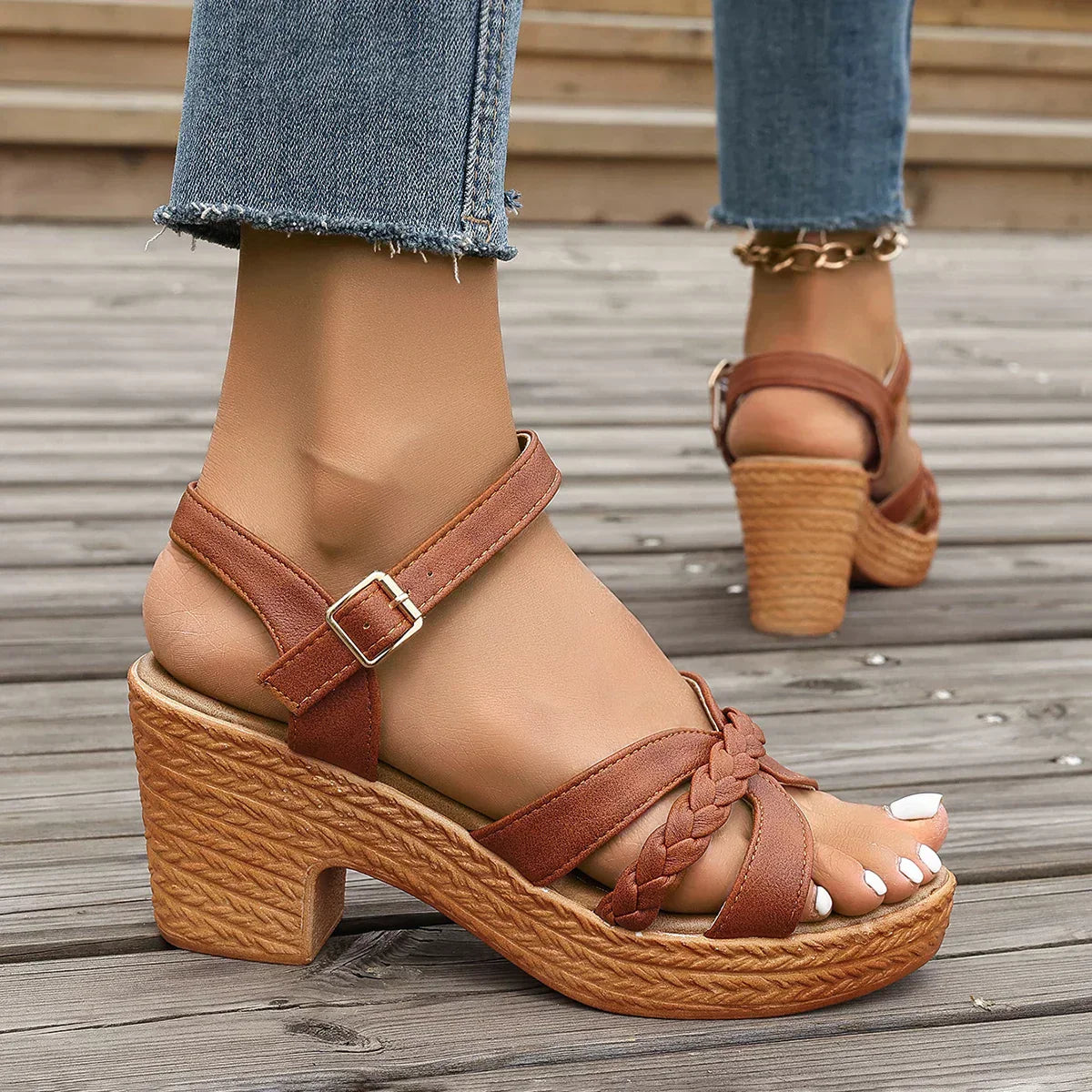 Avalance™| Orthopedic Mid Heel Sandals