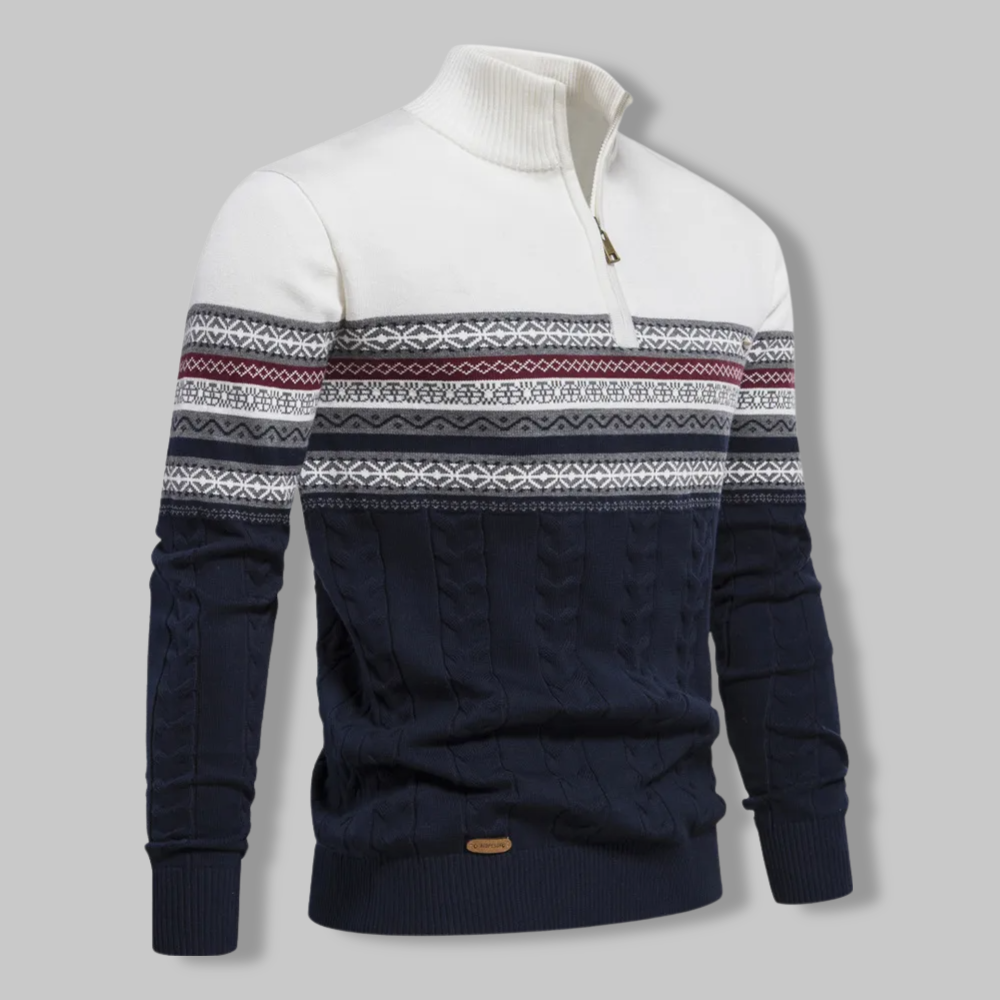 Graham™ | Classic Alpine Quarter Zip Sweater