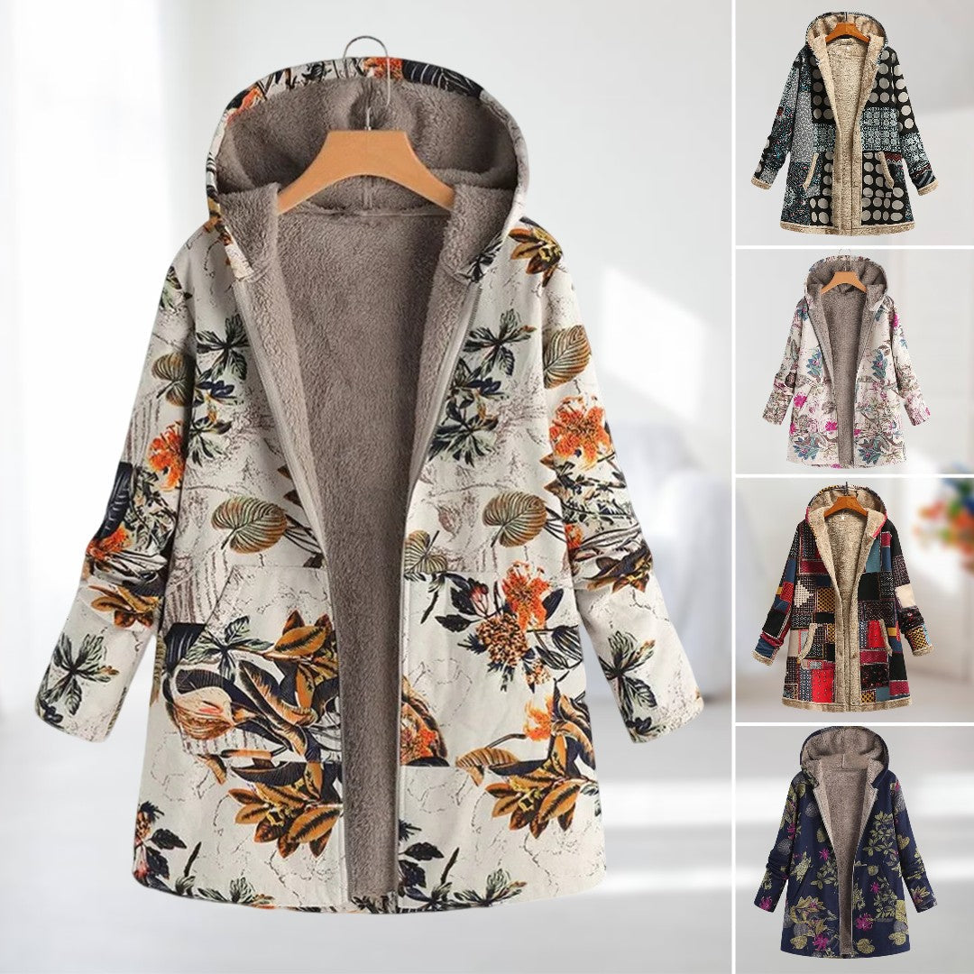 Diana™ | Floral Print Winter Coat