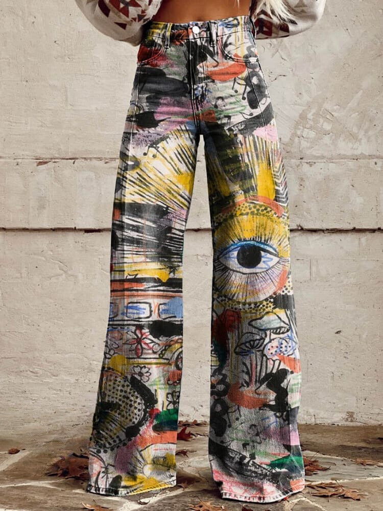 Cassie™ | Eye Graffiti Baggy Pants