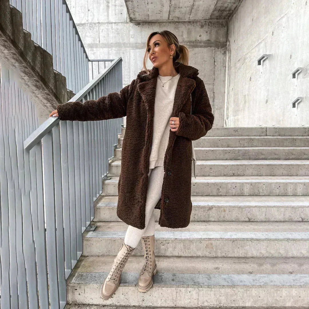 Lena™ | Luxurious long coat with a soft touch