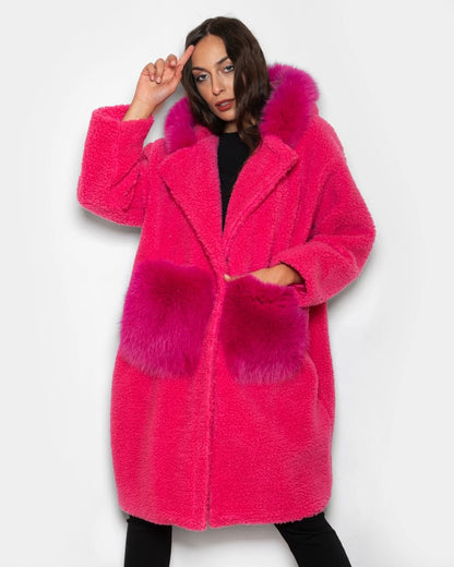 Avery™  | Luxe Faux Fur Hooded Coat