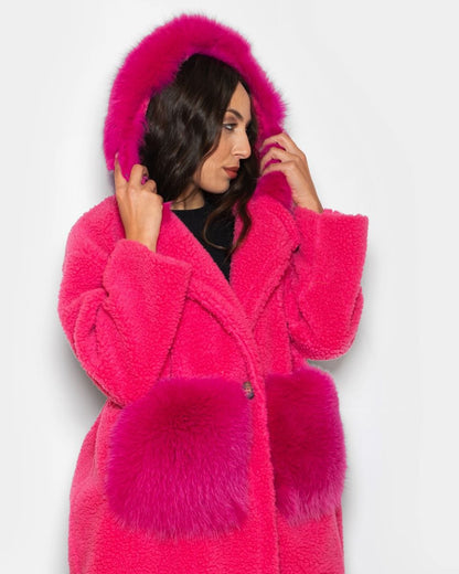 Avery™  | Luxe Faux Fur Hooded Coat